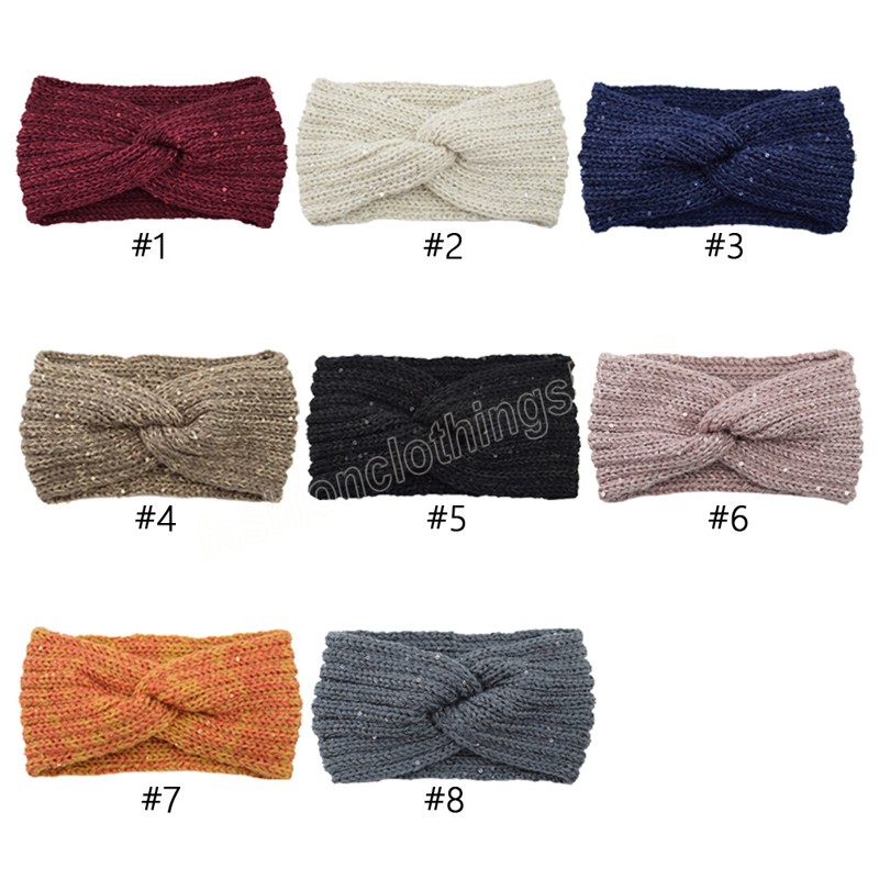 Winterwol gebreide haarband Pargin Cross Headband Warm oorbeveiliging Hoofdwrap Tulband Vrouwen handgemaakte haaraccessoires