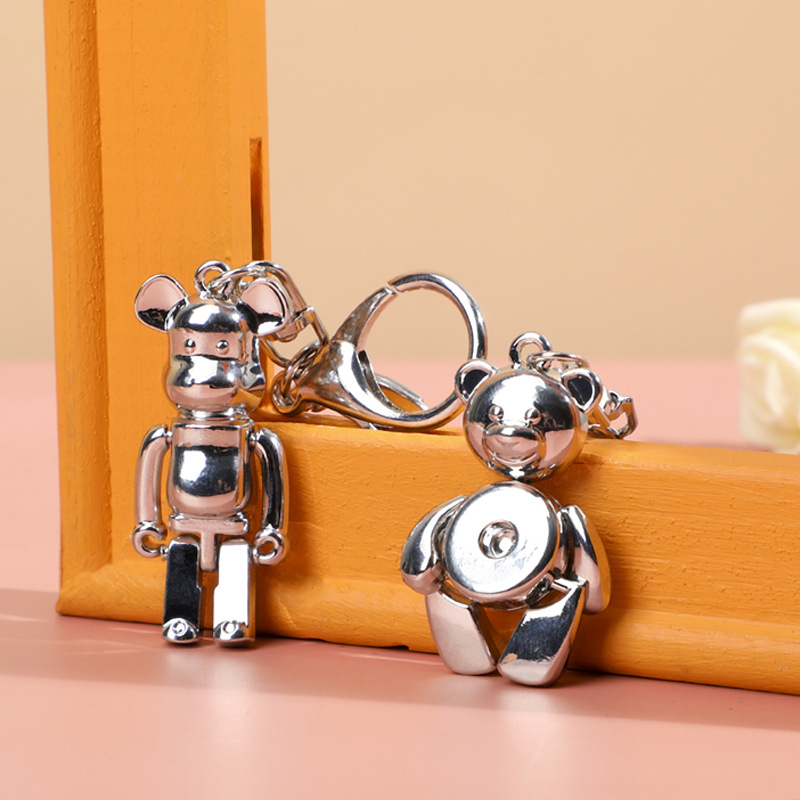 Yeni Yaratıcı Bebek Arthroid Bear Keychain Kolyesi Metal Bell Anahtar Zincir Arabalar Teyrings Bears Keylings Alec Araba Aksesuarları Çift Çanta