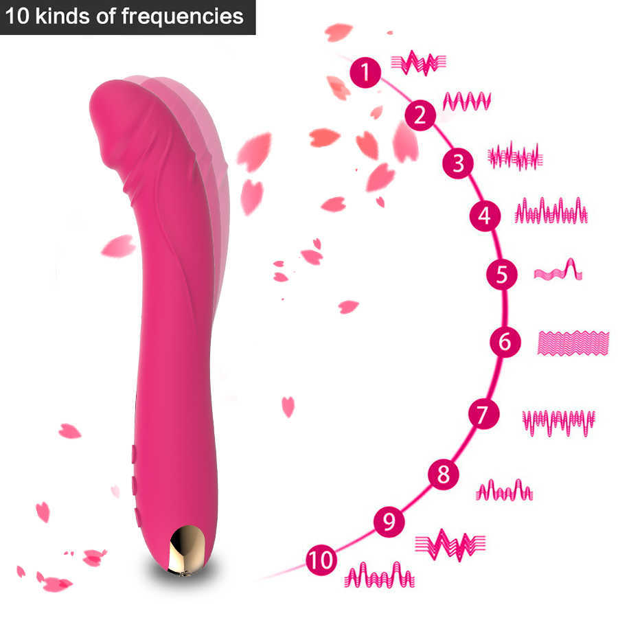 Beauty Items FLXUR 10 Modi Soft-Dildo-Vibratoren für Frauen, Klitoris-Stimulator, weiblicher Zauberstab, Vaginal-Vibrator, Masturbator, sexy Spielzeug für Frauen