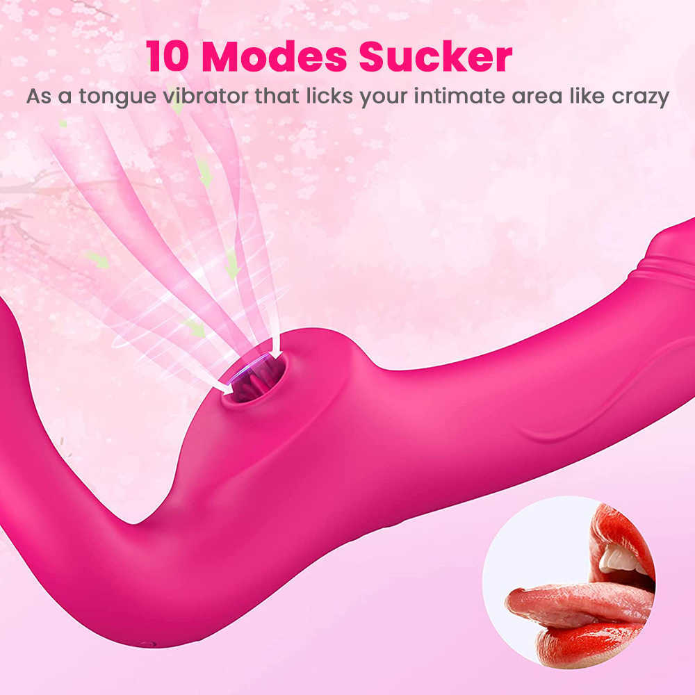 Beauty Items Strap-on Dildo Vibrators For Women Sucker Clit Anal Vibrator G Spot Vagina Female Masturbator sexyy Toys for Couples Lesbian
