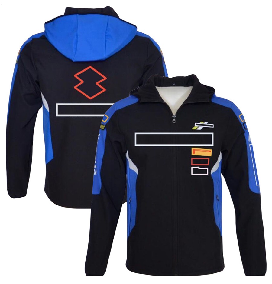 2023 New Motorcycle Riding Windproof Hoodie Jacket Autumn Winter Warm Fleece Zipper Sweatshirt Men