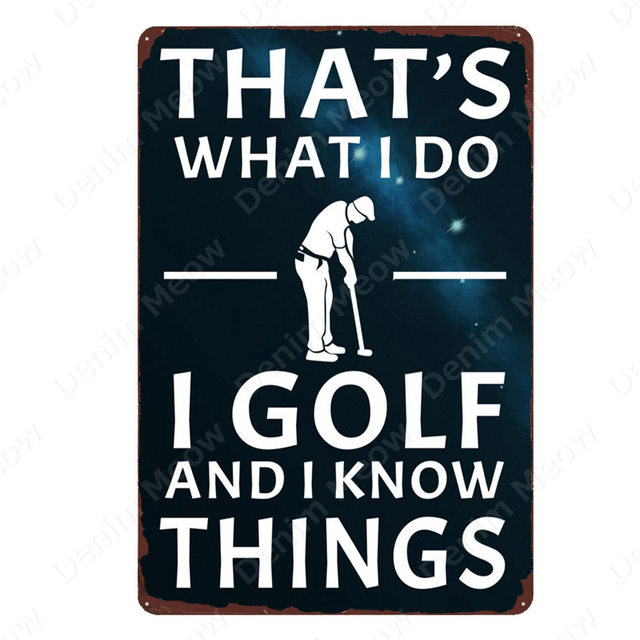 The Golf Father Plaque Golf DAD Metal Tin Signs Bar Pub Club Home Decor Golf King Vintage Poster Golf Course Wall Sticker 20x30cm Woo