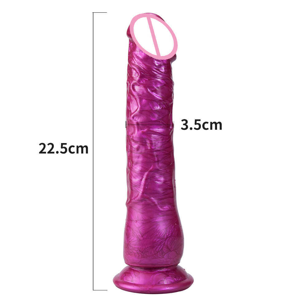 Articoli di bellezza Pene in silicone morbido Negozio sexy Simulazione Dildo con potente ventosa Masturbatore femminile Prodotto adulti Stimolatore della vagina del punto G