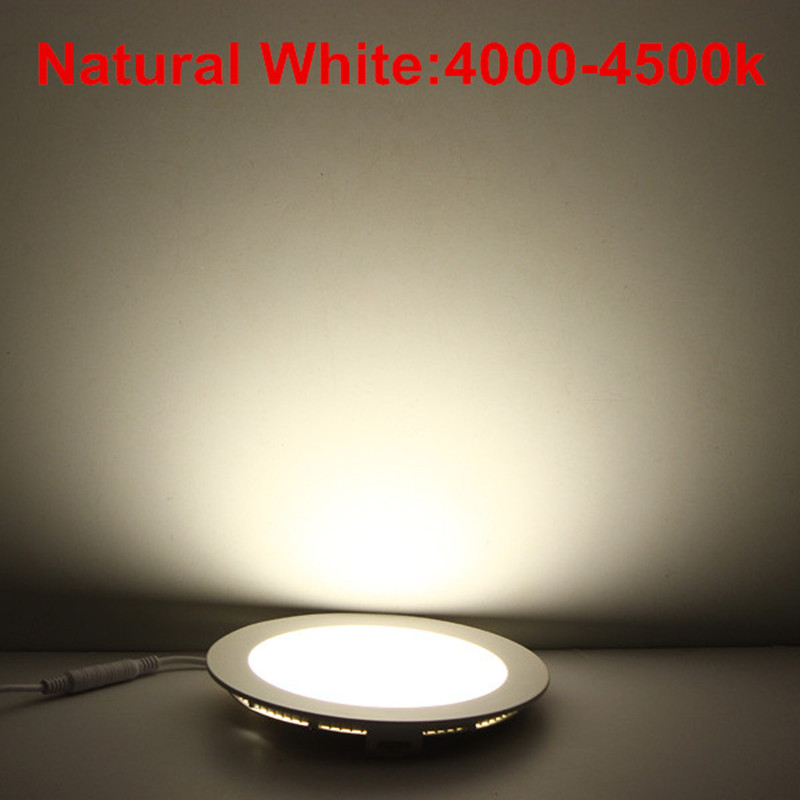 Downlights embutidos de led Lâmpada regulável 4W 6W 9W 12W 15W 18W 21W Quente/Natural/Frio Branco Superfino Unidades de luz de painel de LED