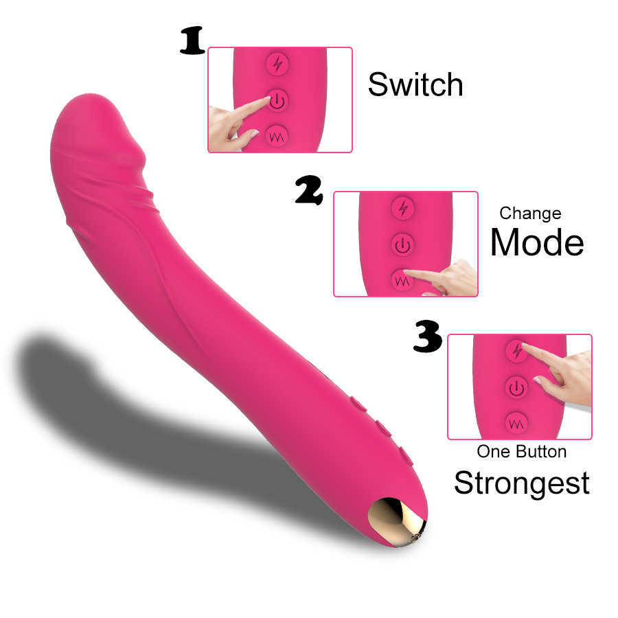 Beauty Items FLXUR 10 Modi Soft-Dildo-Vibratoren für Frauen, Klitoris-Stimulator, weiblicher Zauberstab, Vaginal-Vibrator, Masturbator, sexy Spielzeug für Frauen