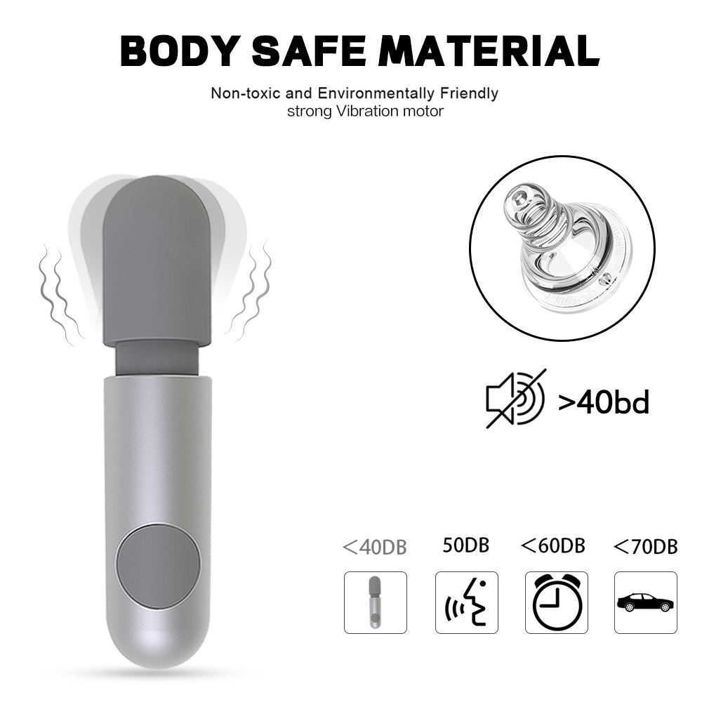 Компания красоты Klopiois Wand Vibrators для женщин без звука мощного стимулятора клитора 10 режимов быстрого оргазма Сексуальные игрушки Портативный мини -массажер