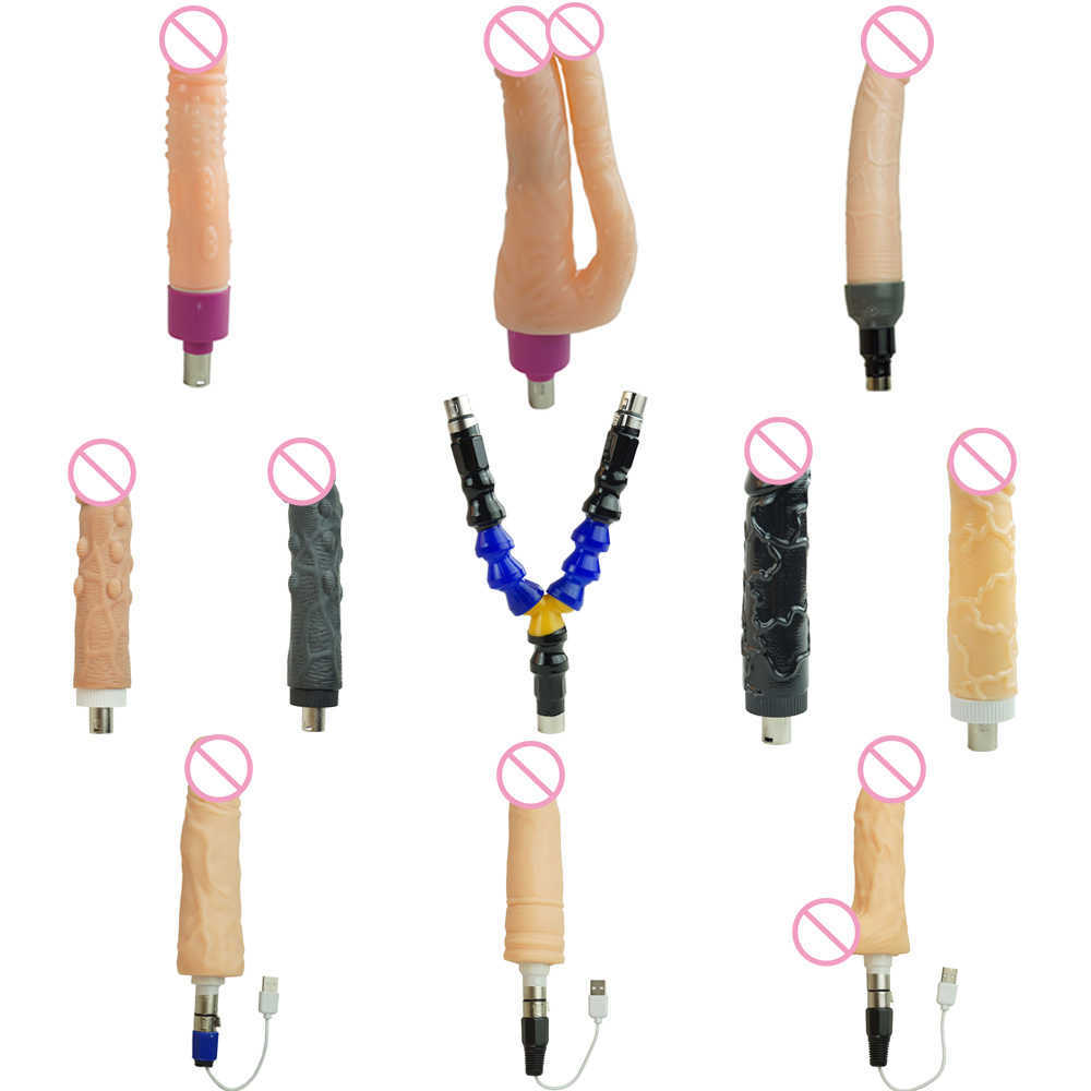 Skönhetsartiklar Nytt traditionell sexig Machin 11 Olika typer av dildo -fästen för Fredorch F2 A2 A3 3XLR Attachment Dildo Vuxen