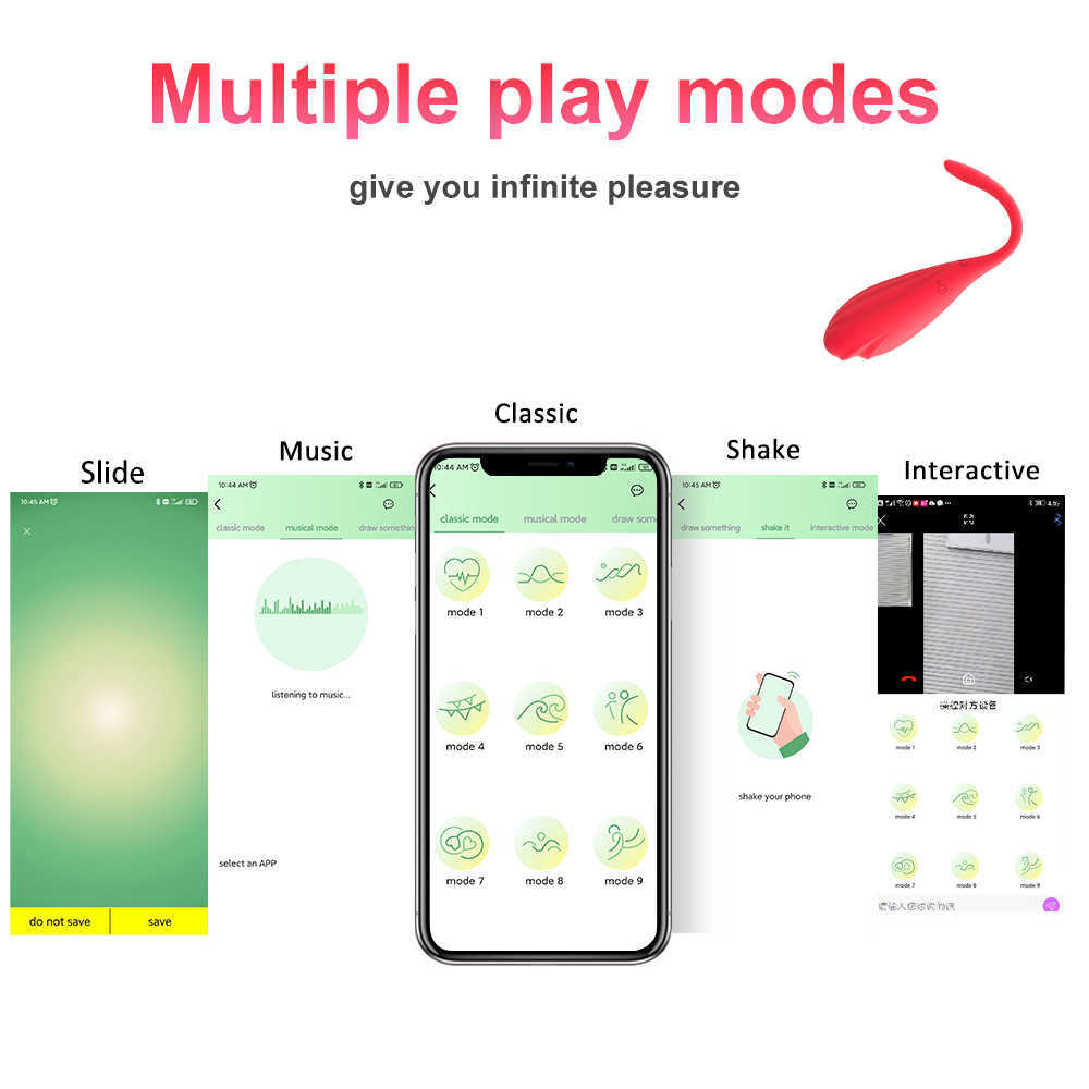 Sk￶nhetsartiklar Bluetooth vibrerande ￤gg f￶r kvinnor klitoris stimulator kvinnlig vibrator tr￥dl￶s app fj￤rrkontroll k￤rlek sexiga leksaker vuxna par