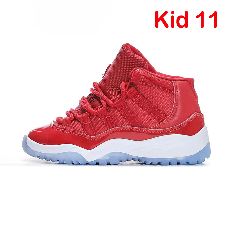 Jumpman 11s Kids Kids Basketball Shoes Bred Cool Gray Gym Black White Infant Kids Toddler Gamma Blue Concord Sneakers Boys Girls Sneakers SPACE SHAL 28-35