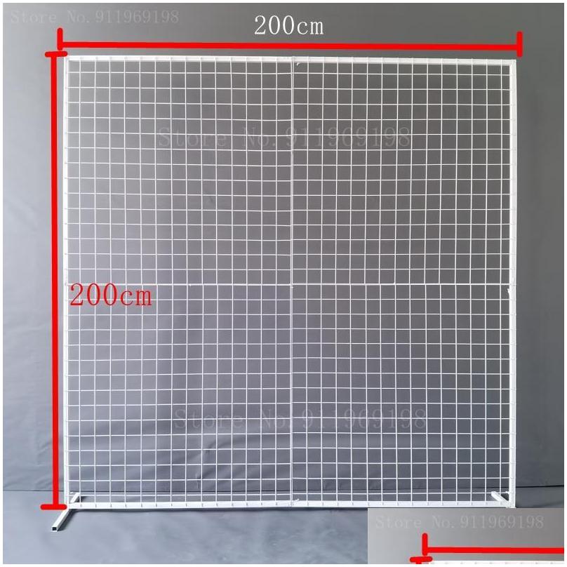 파티 장식 스퀘어 웨딩 단조 그리드 아치 SN 프레임 인공 꽃 선반 무대 배경 스탠드 배달 홈 ga280b
