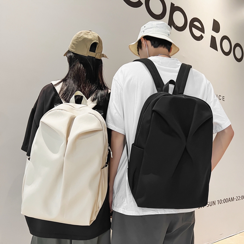 Grote capaciteit Backpack College Studenten Sportstijl Fitness Vouw Backpack Koreaanse versie van Solid Color Simple