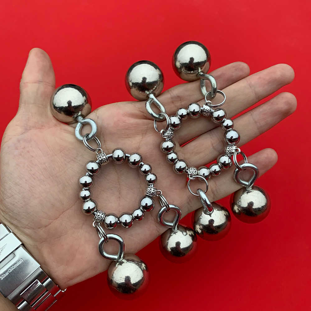 Skönhetsartiklar 35mm/30mm Four Ball Pendant Penis Ring Dick Delay Träningsverktyg BDSM Bondage Intime Toys Bår Sexig Shop