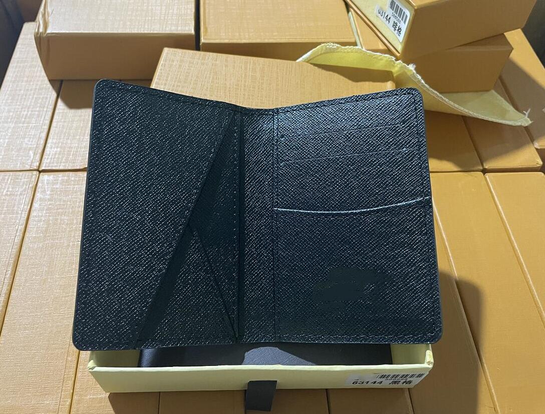 Designer Damier Graphite Canvas Black Leather Card Holder For Men