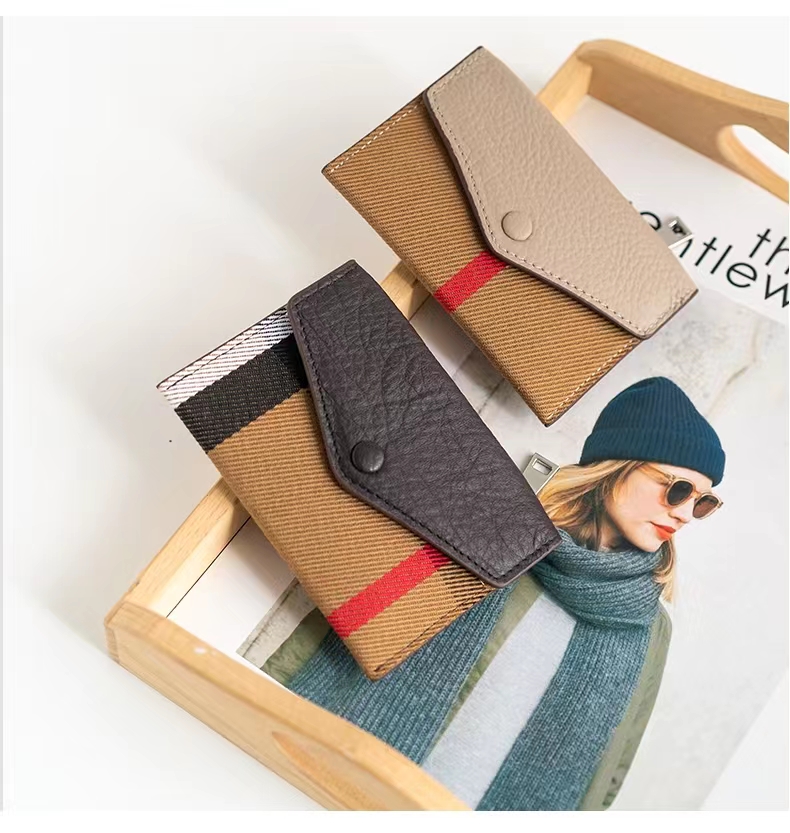 Fashion's Borse Simple Texture Nuova classica borsa carta compatta corta borsa zero due in uno sottile e portatile