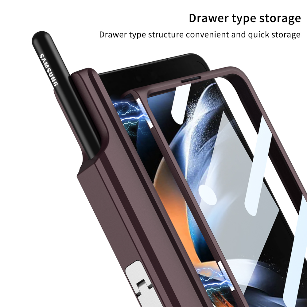 Case magnetiche MagSafe Samsung Galaxy Z Fold 4 Case Armatura Penna Pennella di protezione Cover1115456