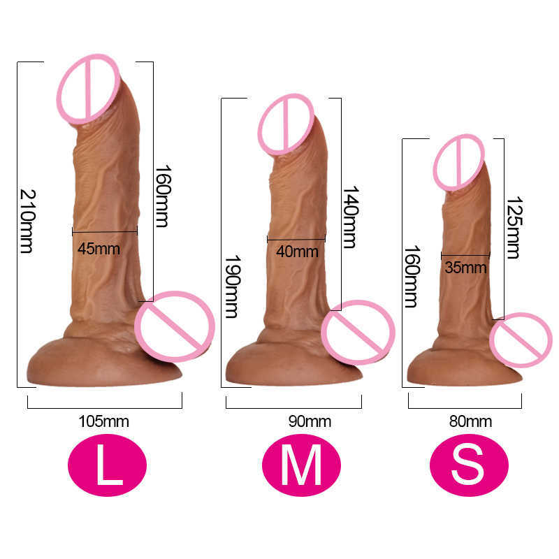 Beauty-Artikel, großer realistischer Dildo, sexy Spielzeug für Frauen, Shop, weiche Dickhaut, Silikon, Penis, Saugnapf, Dildos, weibliche Masturbatoren, Dildo für Frauen