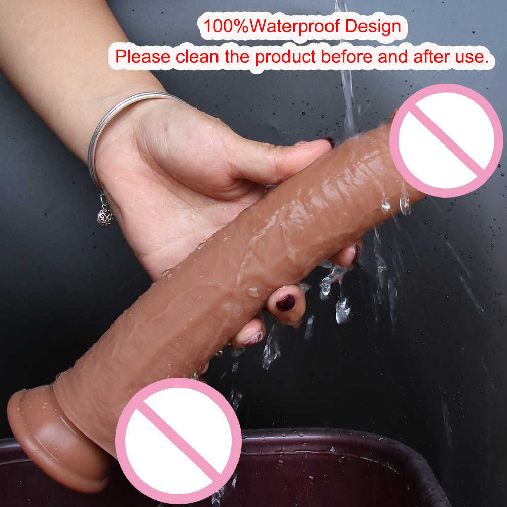 Beauty Items Soft-Dildo, doppelschichtiges Silikon, großer Sauger, sexy Spielzeug für Frauen, realistischer Penis, Analdildos, Mann, weiblicher Masturbator, sexyy