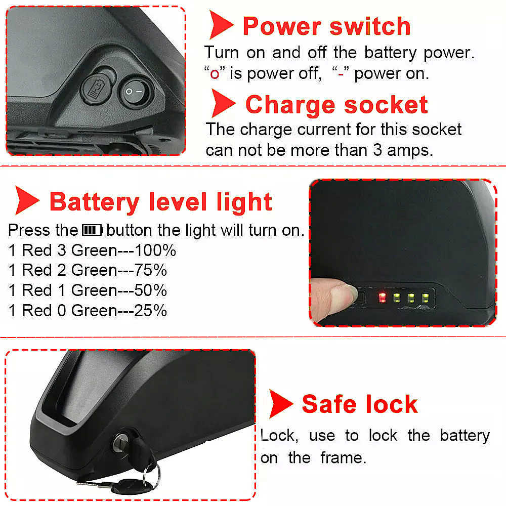 Äkine 18650 Samsung Electric Bicycle Battery 48V Hailong Polly DP-9 36V 52V LITHIUM EBIKER Batteripaket 25W-1000W Motor