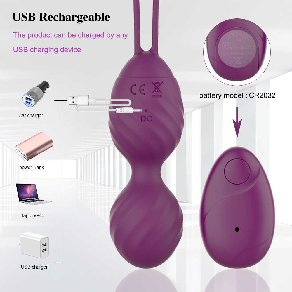 Itens de beleza 10 velocidade de controle remoto kegel bola vaginal Exercício apertado Vibrating ovo estimulador de ovos massagem ben wa gueisha bolas sexy brinquedo para mulheres