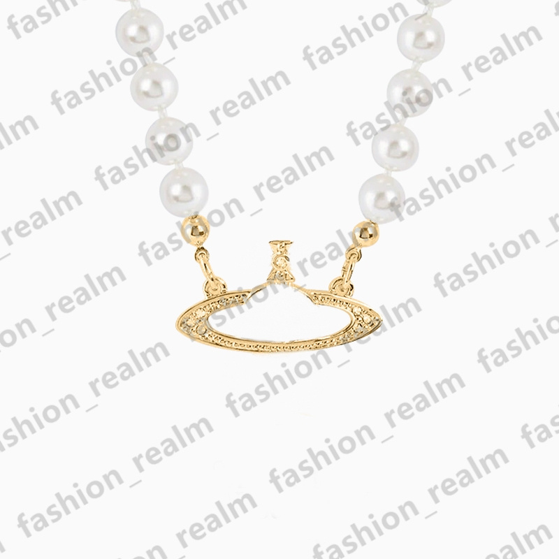 pärlhalsband pärlstav armband stift saturn studörhängen hänge halsband diamant koppar 18k guld pläterad designer smycken clavicle243r