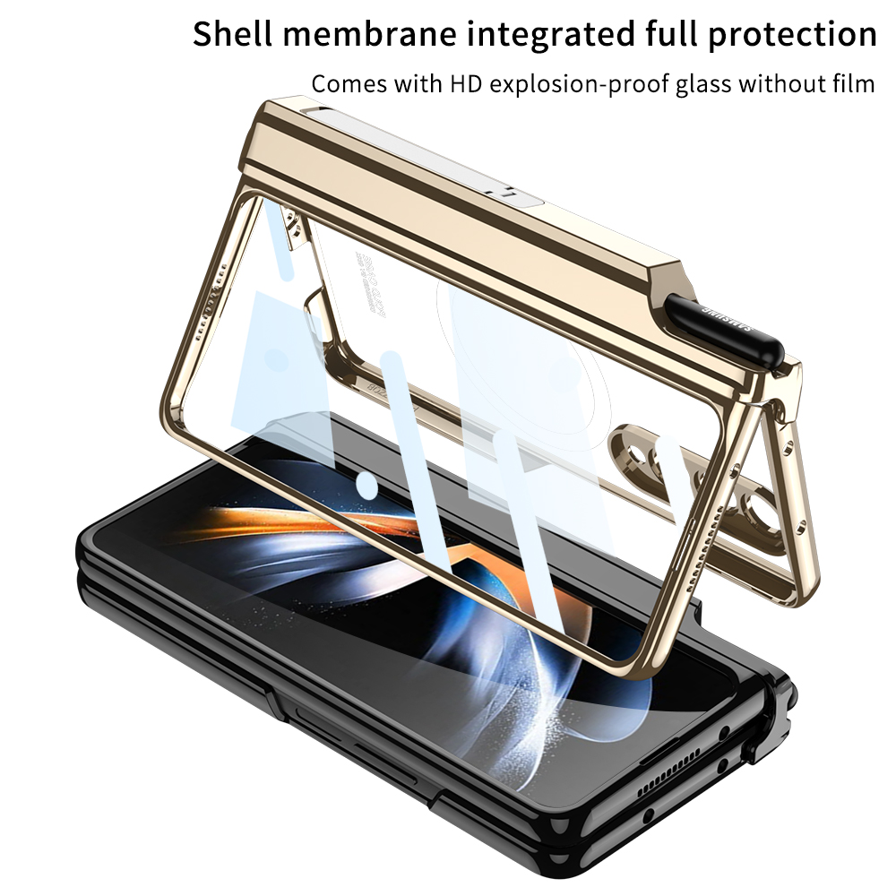 Magsafe magnetiska fall för Samsung Galaxy Z Fold 4 Case Armor Pen Box Hinge Protective Film Cover5244469