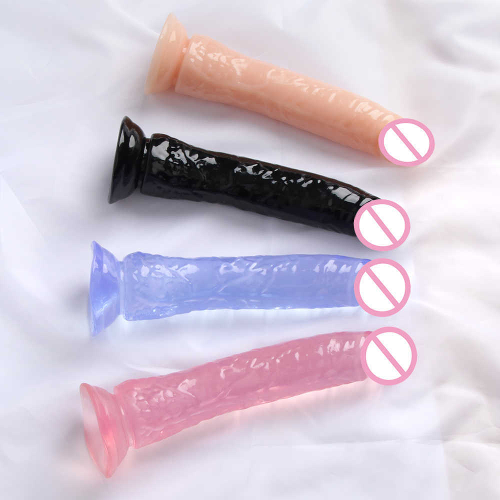 Beauty Items Transparent Soft Jelly Dildo sexy Toys For Women Suction Cup Penis Female Masturbator Realistic Anal Strap On Lesbian Adult