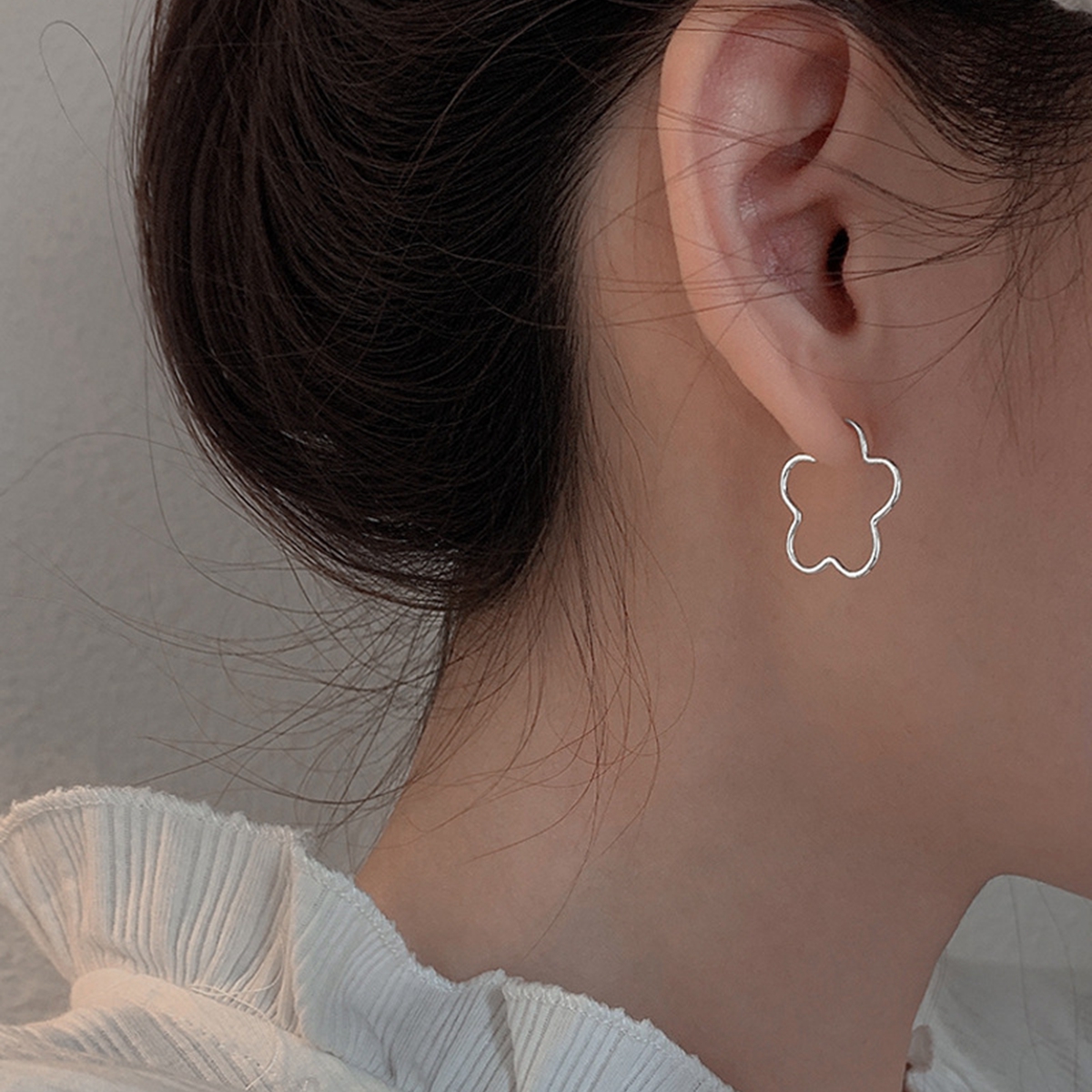 es de clous d'oreilles à fleurs creuses exagérées pour femmes et filles, bijoux esthétiques