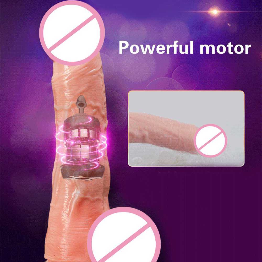 Articles de beauté Femme Dildo Automatique Télescopique Chauffage Vibrateur Pour Les Femmes Avec Télécommande Grand Pénis Réaliste Dildio Ventouse Sexy Jouets