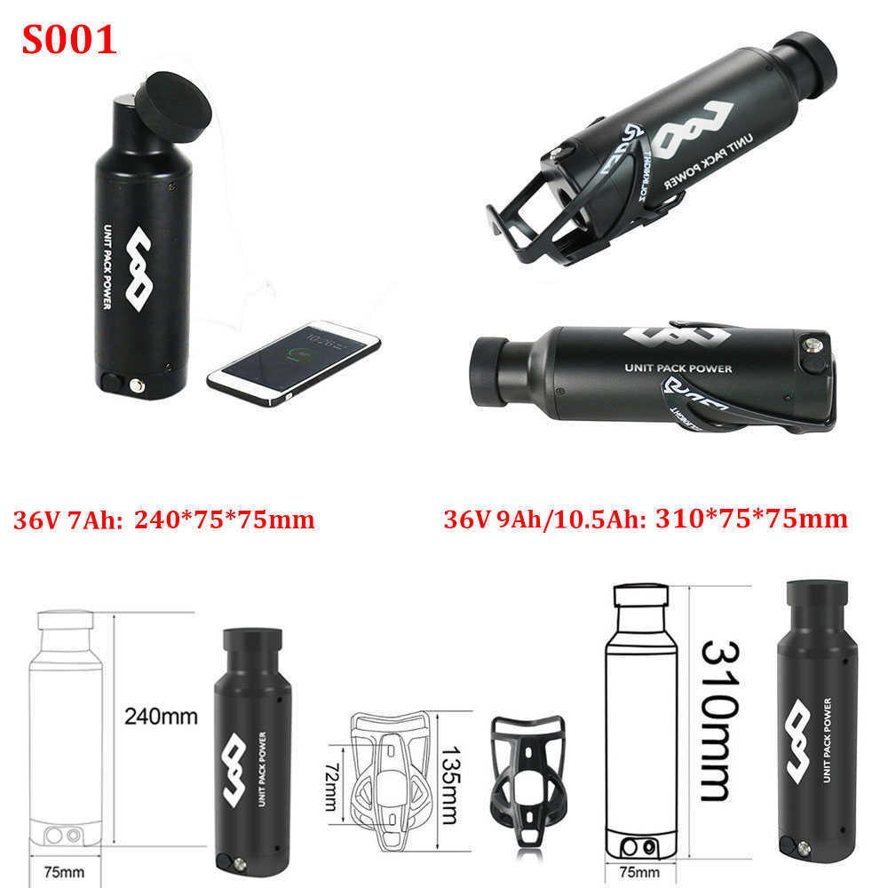 Sanyo3500mAh botella EBike batería 48V 36V 7Ah 10.5Ah 9Ah bicicleta eléctrica 18650 paquete de baterías para Bafang 250W 350W500W Motor Kit