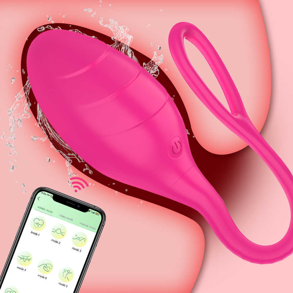 Articoli di bellezza 10 velocità Controllo APP Uovo vibrante Vagina Ball Wearable Love G Spot Dildo Vibratore Stimolatore clitorideo Giocattolo sexy le donne