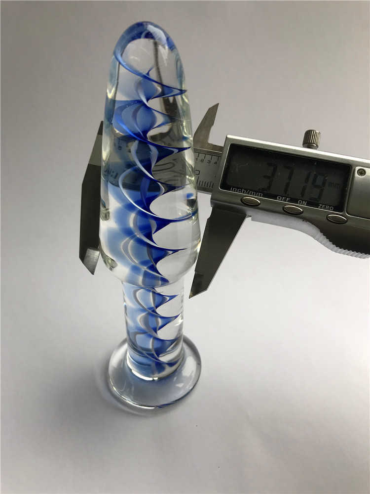 Articles de beauté Design Blue Ripple Design lisse de verre chaud à froid
