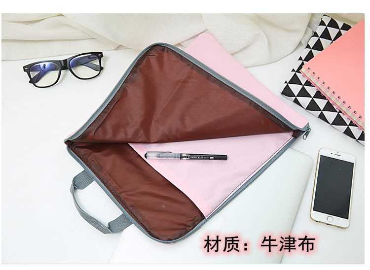 Zíper de camada multi-camada A4 laptop laptop telefone celular Oxford Canvas Beirthcase Bolsas de armazenamento Pasta Organizador de documentos