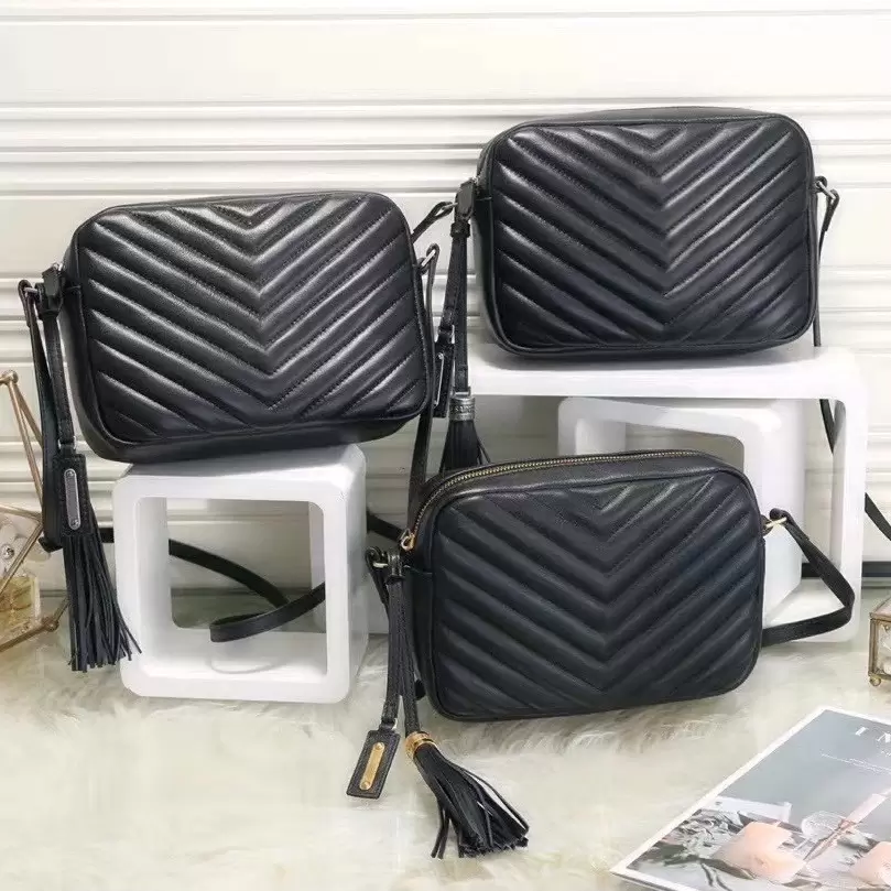 Bolsas de câmera de couro genuínas para mulheres bolsas de moda de moda Bolsa de chão de cheiro de chão presbiopic de cartão de carteira de carteira de bolsa
