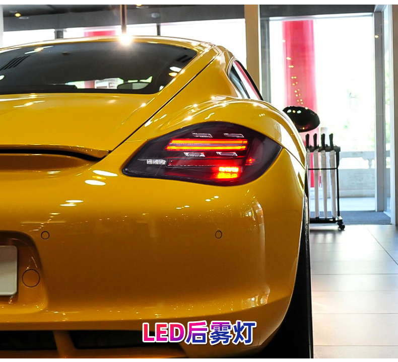 Bil TAILLIIGHTS MONTERING FOG REVERSE PARKERING RUNKTLIGHTER BAKSLAMP FￖR PORSCHE CAYMAN 987.2 BOXSTER LED TAIL LIGHT 2009-2013