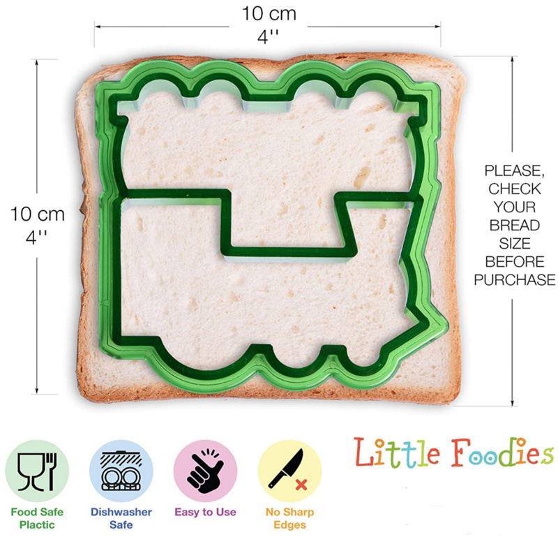 Doe -het -zelf gebakgereedschap 36 stks broodjes snijders maker voedsel snijden brood plastic schimmel voor bakken kinderen cadeau keuken accessoires