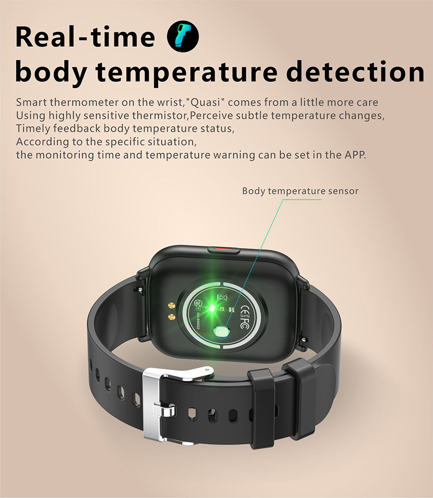 Q9Pro GT2 Smart Watch Men Women Fitness Smartwatch Temperatuur Hartslagmonitor Tracker IP68 Waterdichte horloge voor Android iOS