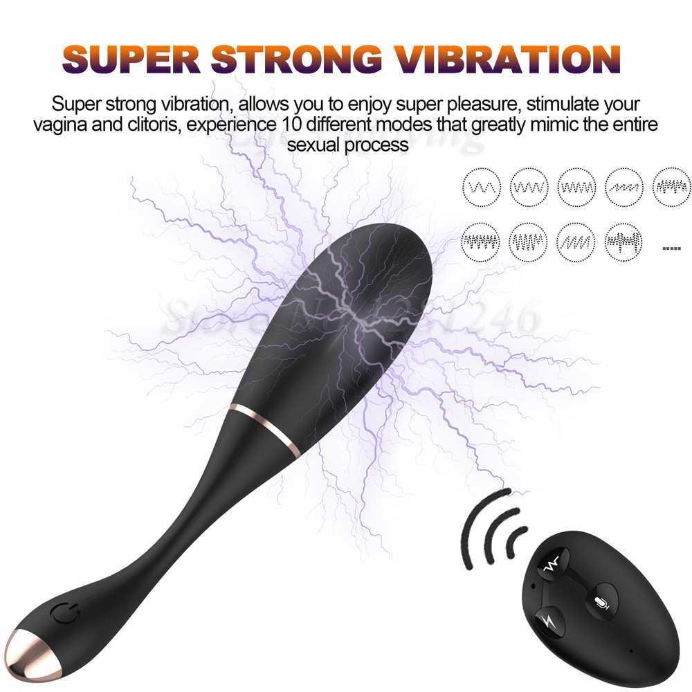 Articoli di bellezza Controllo vocale Scossa elettrica Uovo vibrante Clitoride Stimolatore vaginale Kegel Palle esercizi Vibratori proiettili Giocattoli sexy donna