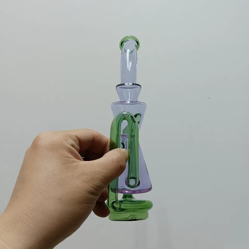 Unik designf￤rgad glasvatten bong hopahs mini 9 tum dab rig vatten￥tervinning bubbler f￶r r￶kning tornado shisha