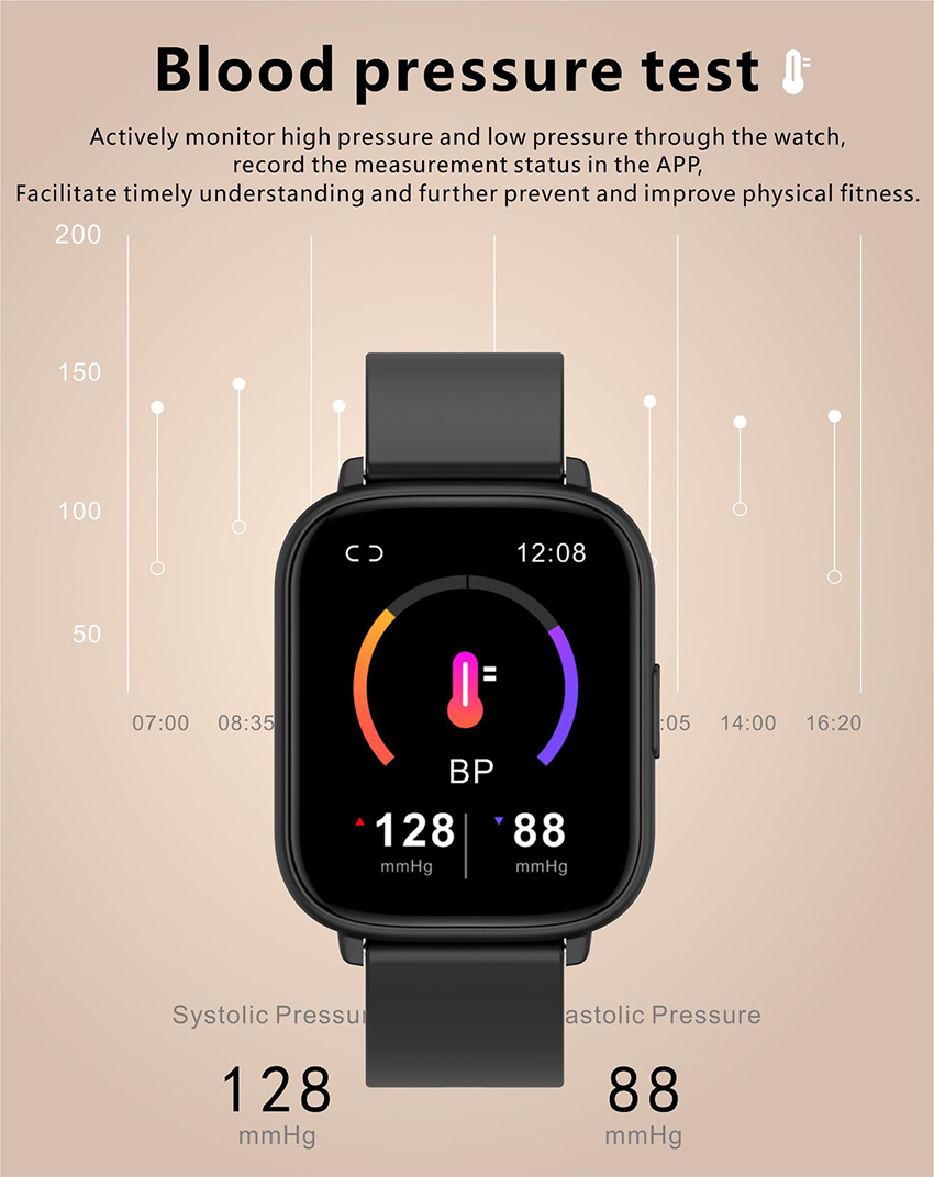 Q9Pro GT2 Smart Watch Mężczyźni Kobiety Fitness Temperatura smartwatch Monitorowanie tętna Tracker IP68 Waterproof Watch for Android iOS