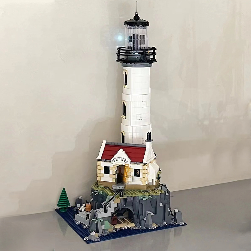 Id￩er Creative Block Modular Motorised Lighthouse med Motor Model 2065st Building Blocks Bricks Kids Toys Gift Set Compatible 21335