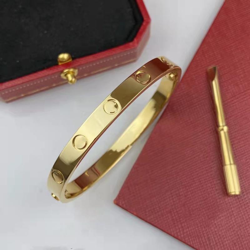 Bracelet de créateur de mode pour femmes hommes bracelets en émail boucle design bijoux or rose argent ca lettre bracelets couleur d'amour avec 2725
