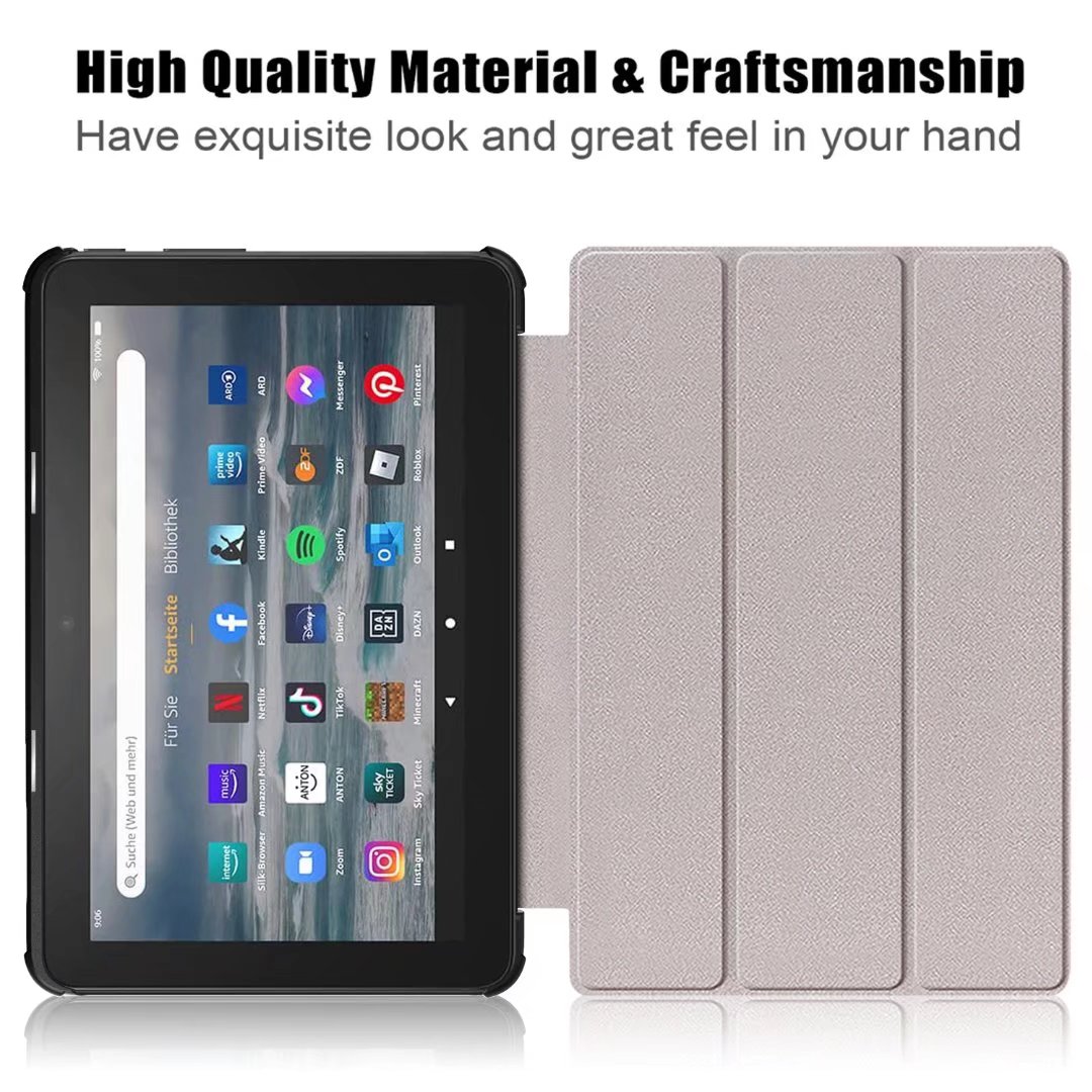 Leather Cases For All New Fire 7 2022 7inch 7" Case Smart Slim Protective Cover Tablet
