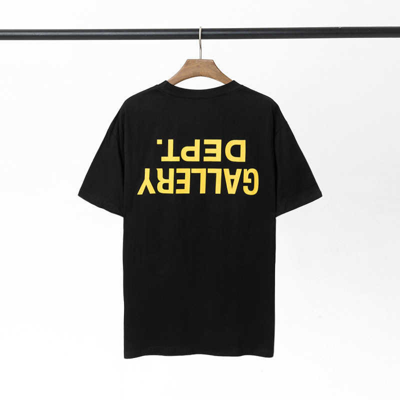 Mens Camisetas Gallerryss Designer Camisetas Deptt Sweaters Novo slogan com letras invertidas impressas em torno do pescoço de algodão de manga curta T-shirt UGLJ