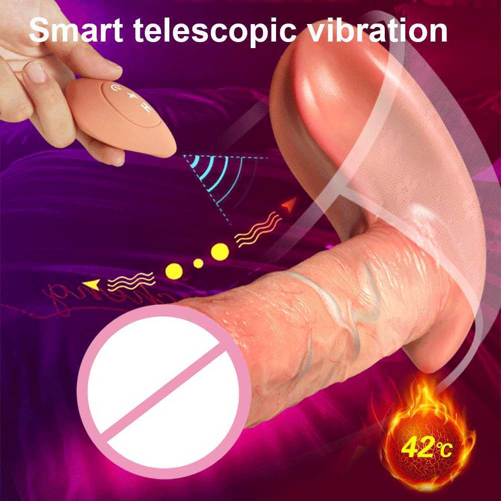 Предметы красоты Реалистичные телескопические вибраторы дилдо для G Spot Anal Anallable Играть беспроводная удаленная машина для взрослые сексуальные игрушки женщина мастурбация