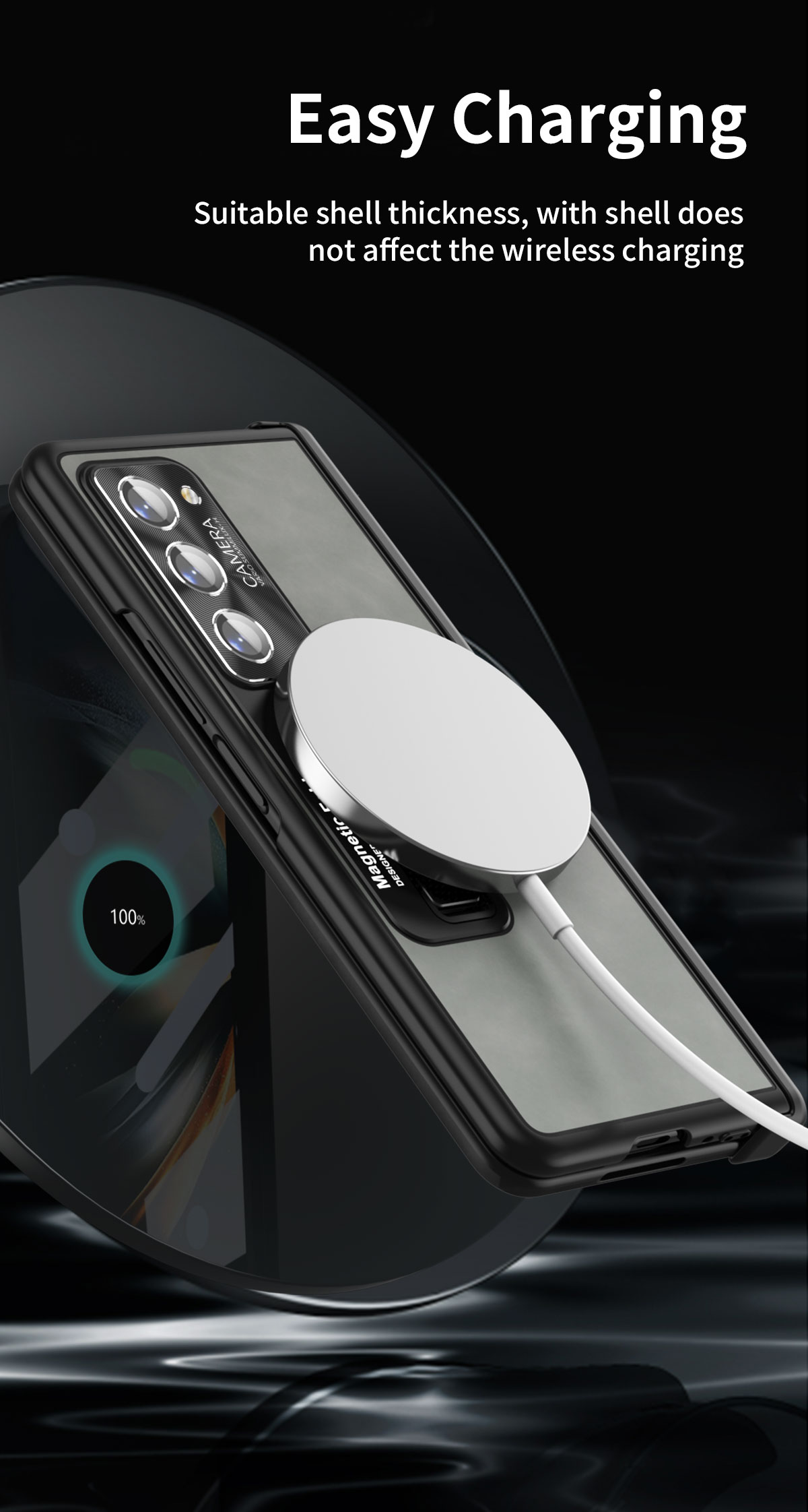 Magnetyczna skórzana stojak na Samsung Galaxy Z Fold 2 3 4 5G Case Armour Folding Soczer Z zawiasu Ochronna okładka filmu