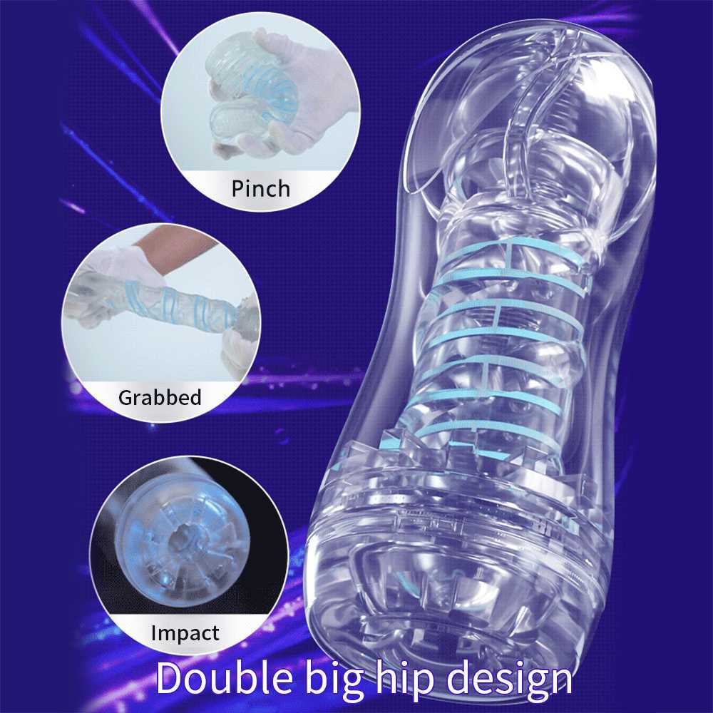 Articles de beauté Masturbateur masculin Tasse Chatte douce Jouets sexy Vagin transparent Exercice d'endurance adulte Produits éortiques Poche sous vide pour hommes