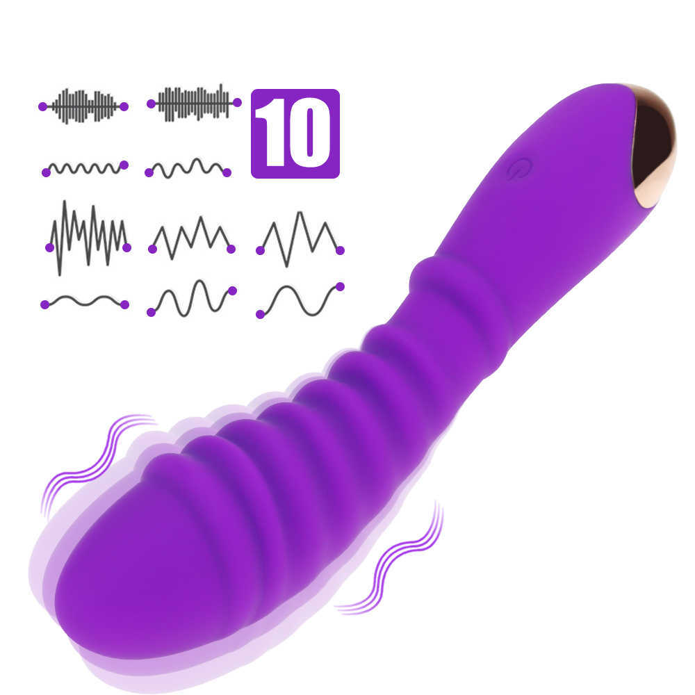 Articoli di bellezza Dildo Vibratore Punto G Stimolatore del clitoride Gioco anale sexy Massaggiatore Vibratori Pene realistico 10 potenti modalità coppie e donne