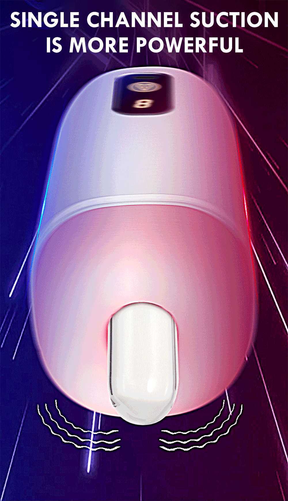 Skönhetsartiklar män vagina onani koppar 18 cm auto teleskopisk vakuum suger röst sexig maskin manlig avsugning onanatorer vuxen sexig leksak