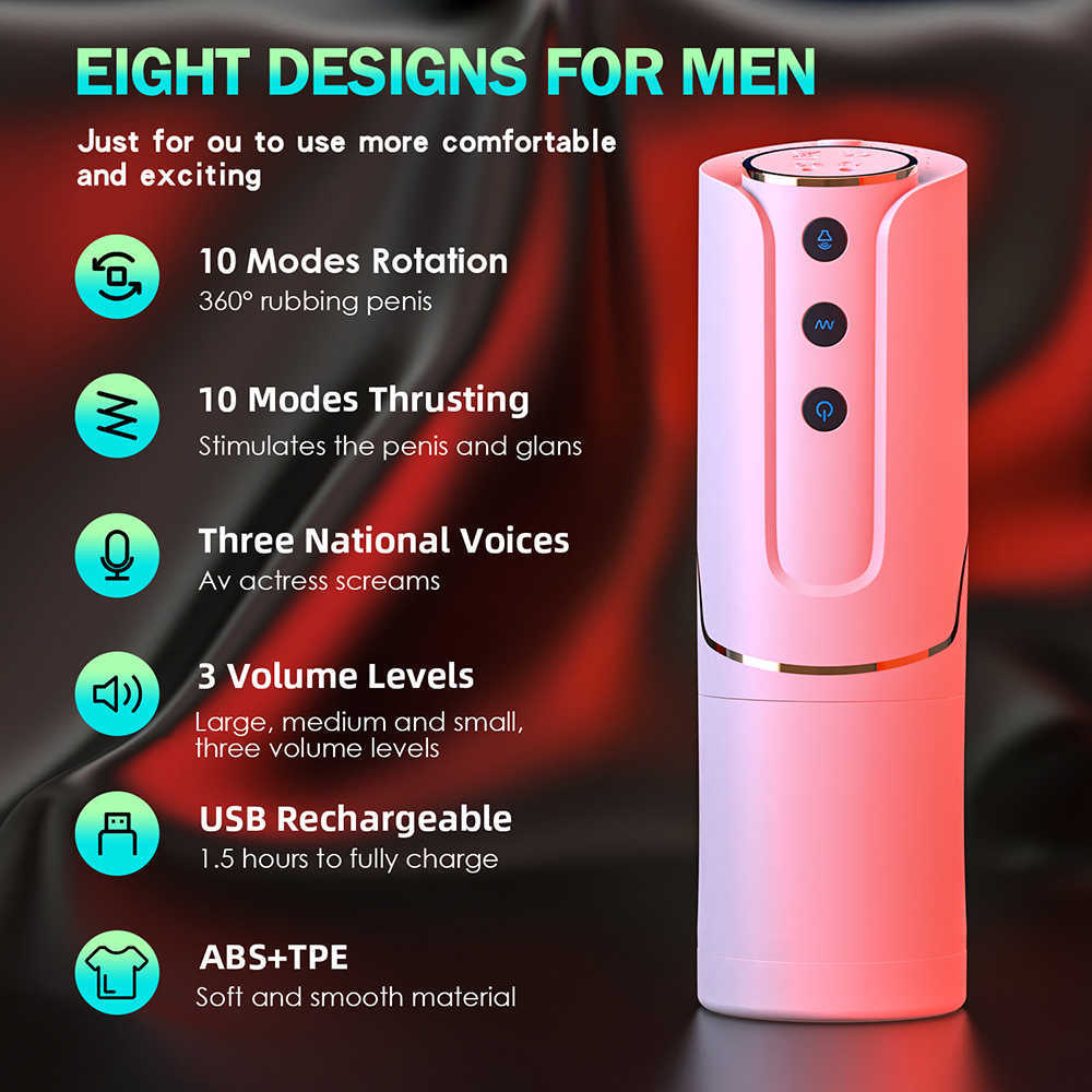 Beauty Items Automatic Telescopic Wearable Male Masturbator Adjustable Articulate Arm Oral Anal sexy Toys For Men Masturbation Cup Machine