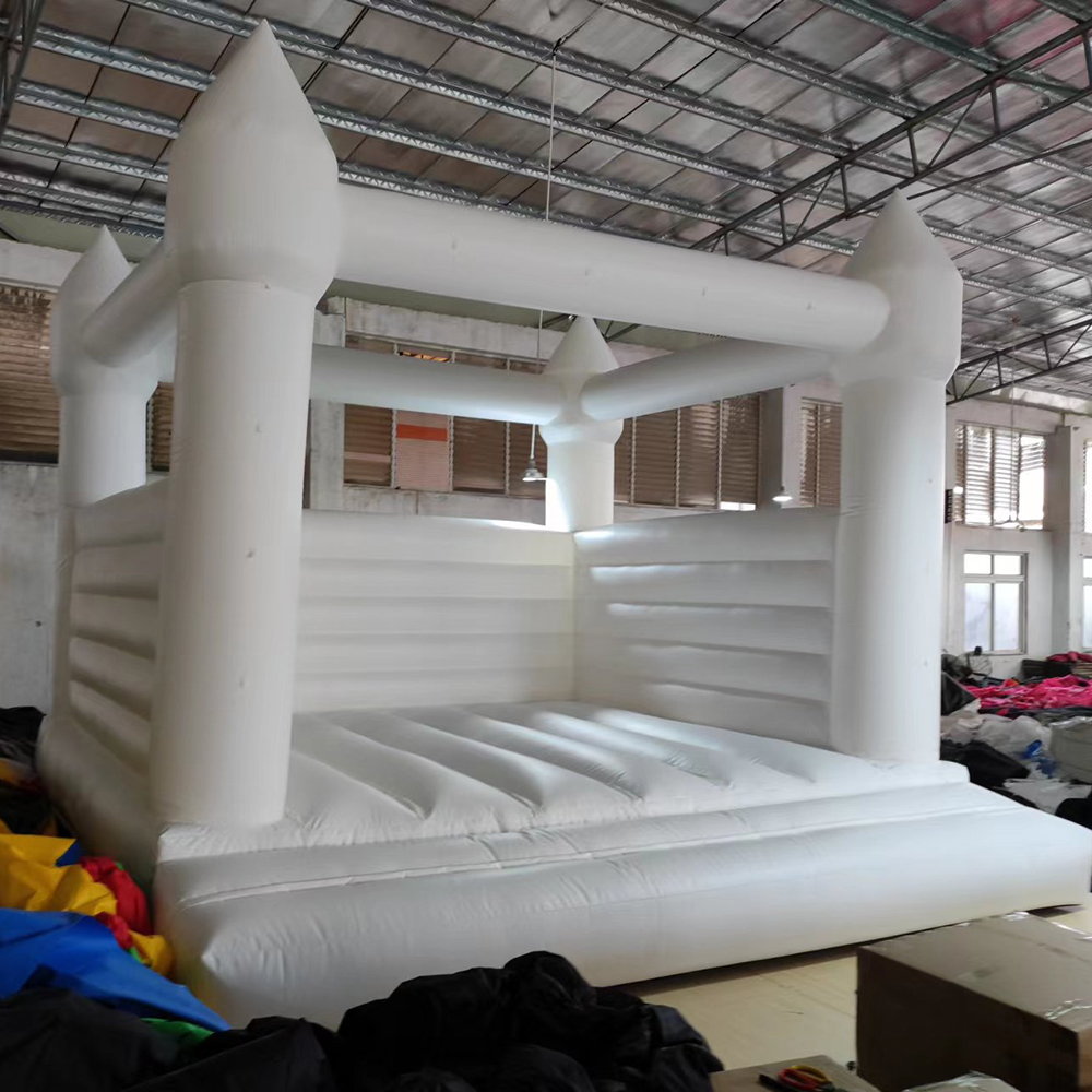 White Bounce House Most popular PVC Inflatable wedding Bouncy Castle /Jumping Bed/Bouncer With Air Blower For party and events